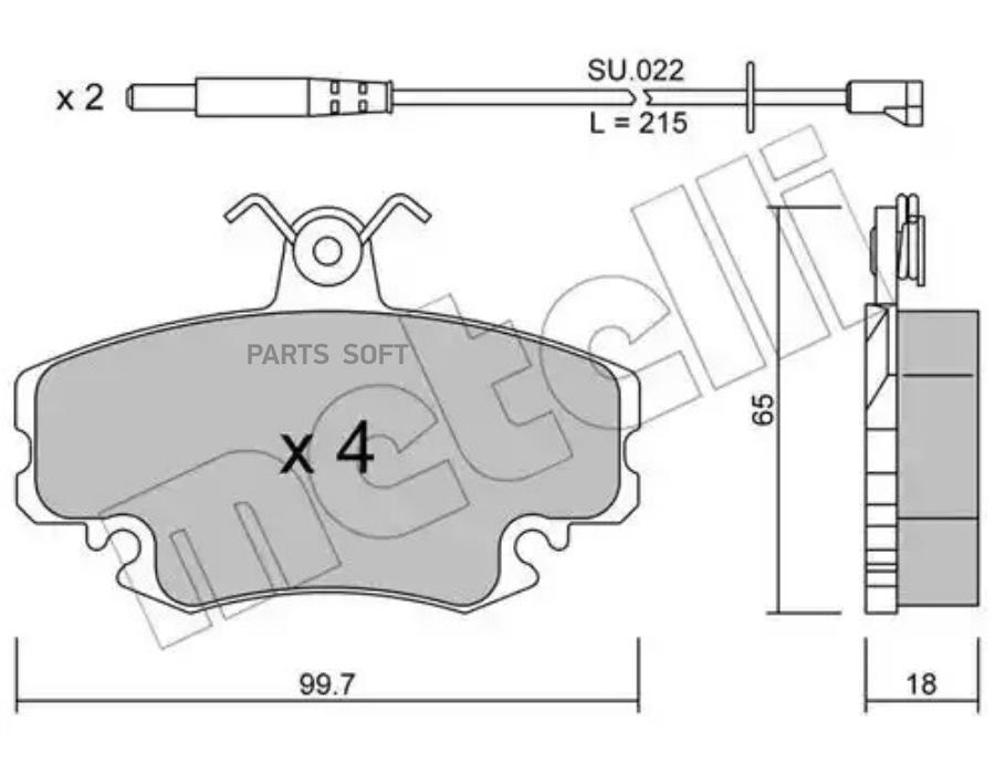 

Тормозные колодки METELLI 22-0120-0K