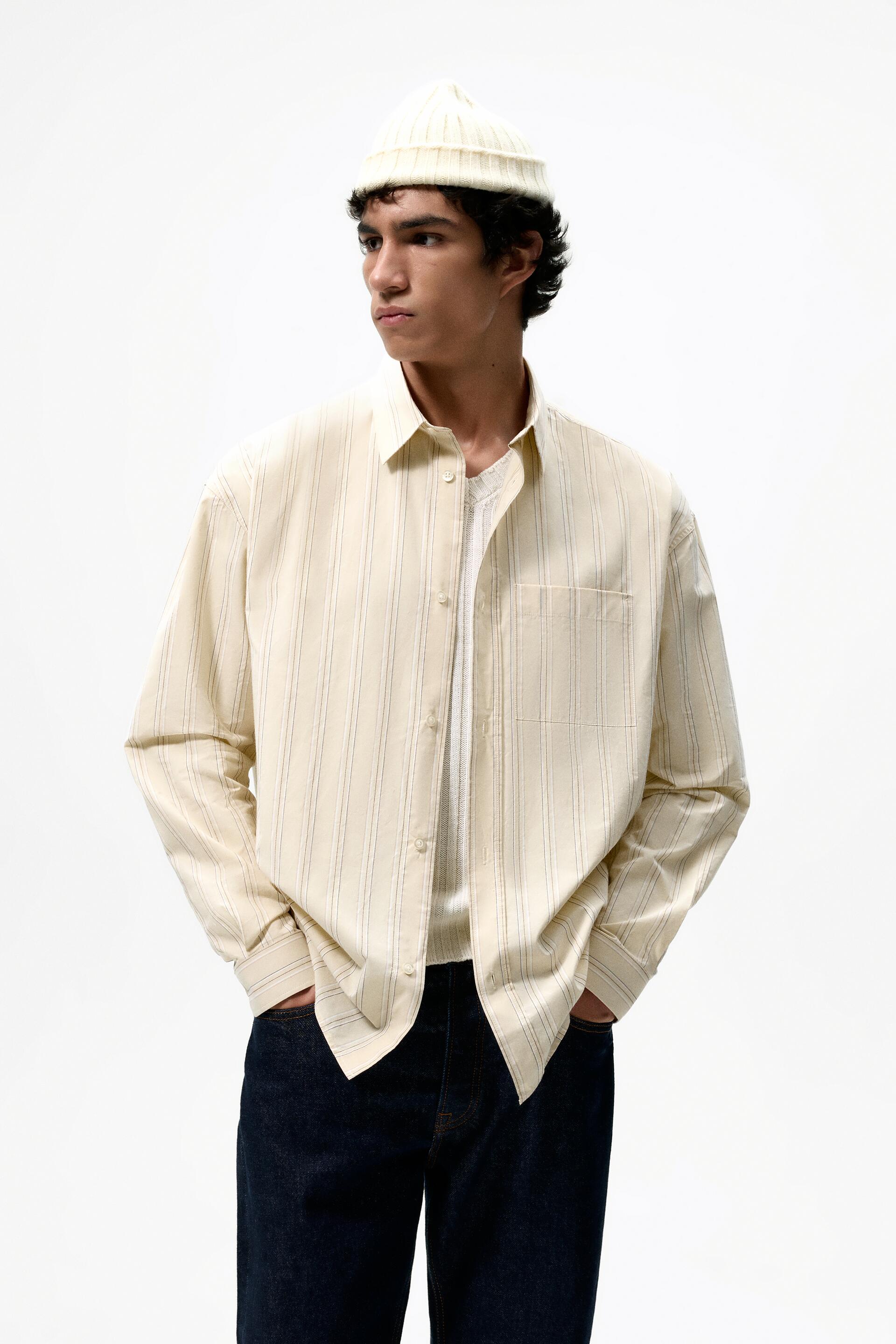 

Рубашка мужская ZARA 00975400 бежевая XL (доставка из-за рубежа), 00975400