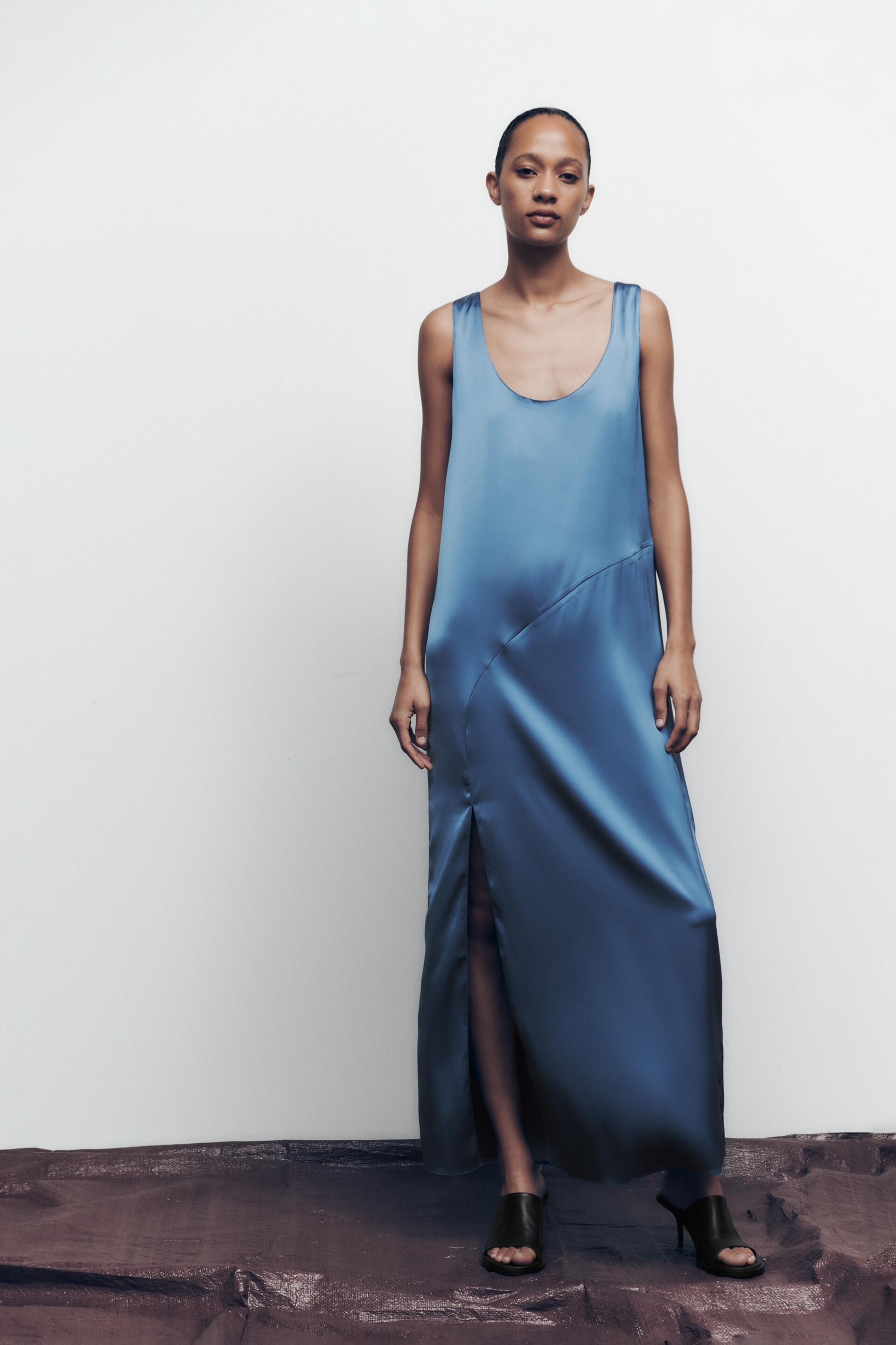 

Платье женское ZARA 01058405 синее S (доставка из-за рубежа), 01058405
