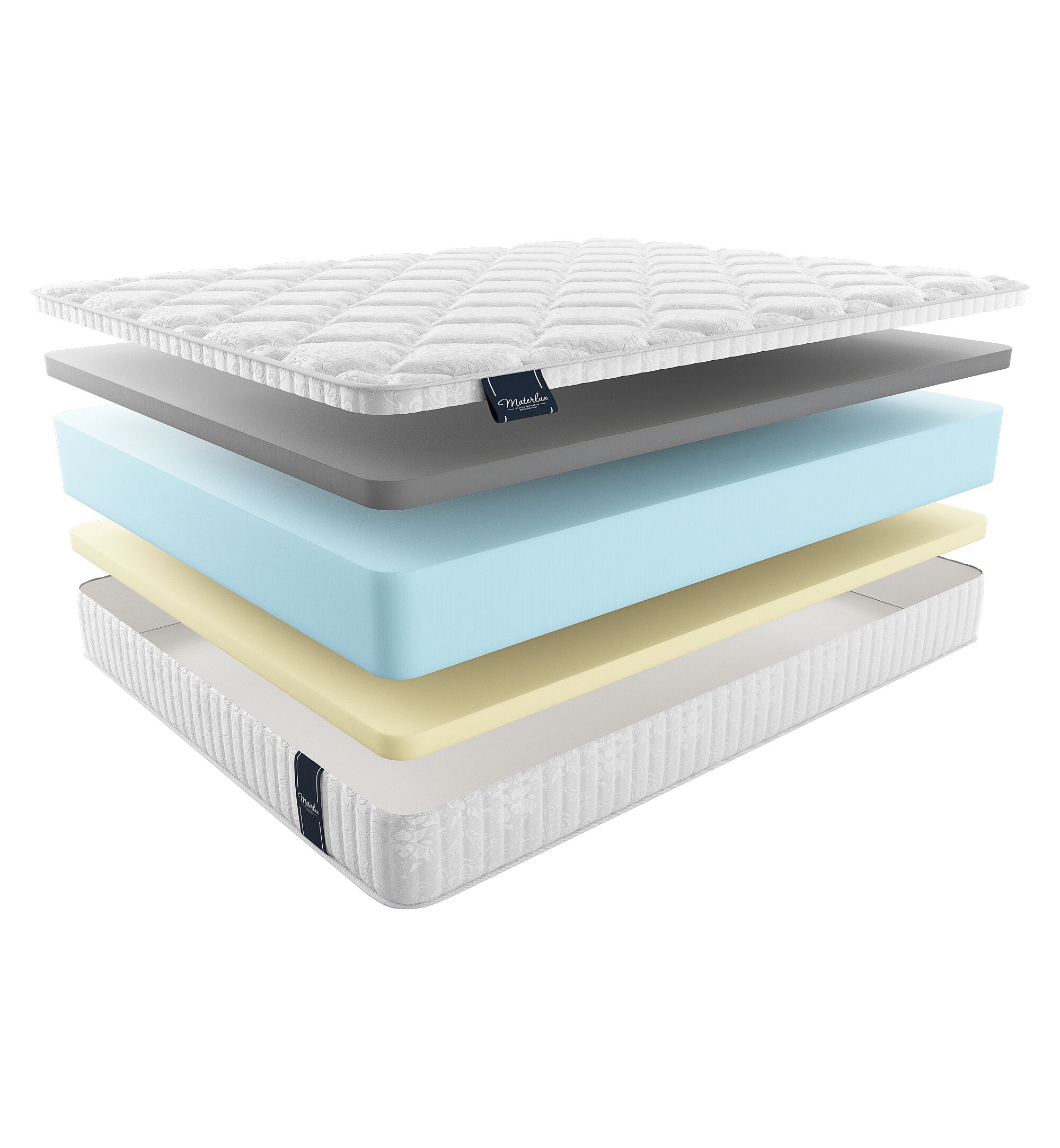 

Матрас Materlux New Elite Moretto 95х220, Бежевый;белый;серый;серебристый, Moretto