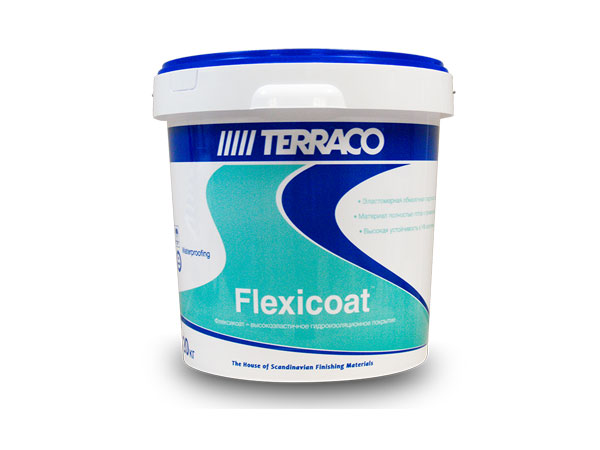 Покрытие гидроизоляционное акриловое для сан узлов и кровли Terraco Flexicoat