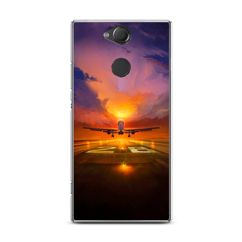 

Чехол для Sony Xperia XA2 Plus "Самолет на посадке", Оранжевый;синий, 53550-6