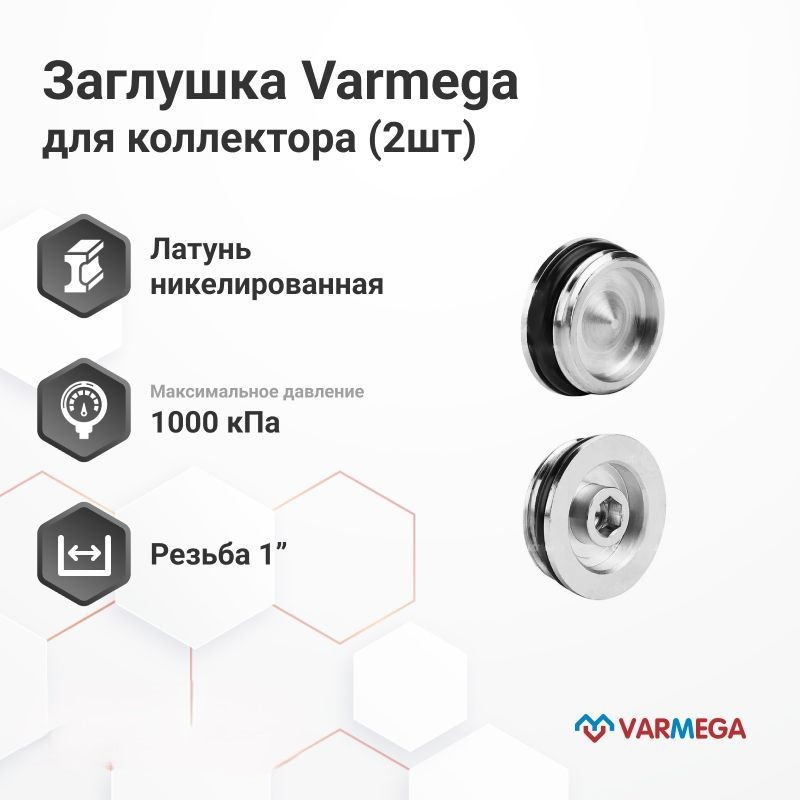 Комплект заглушек для коллекторных групп VARMEGA VM15960 653₽