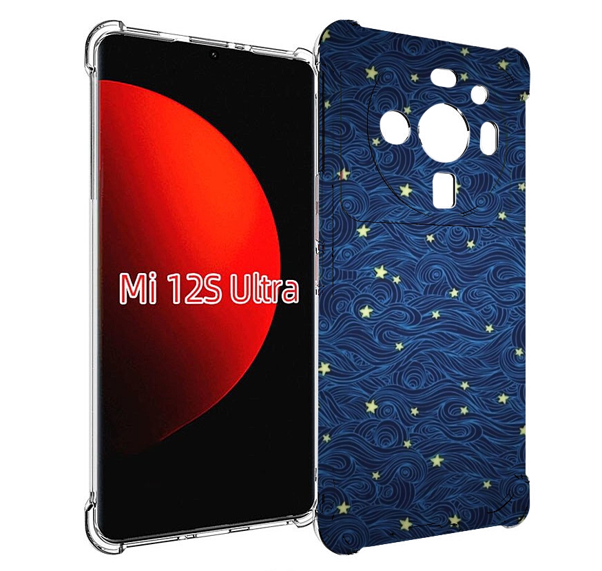 

Чехол MyPads волны с звездами акварель для Xiaomi 12S Ultra, Прозрачный, Tocco