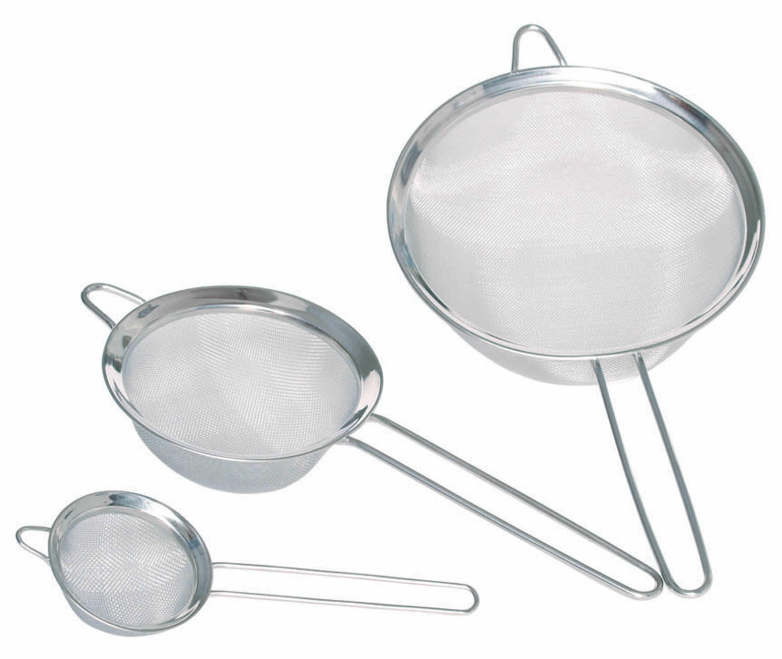 фото Набор сит sieves stainless steel из нержавеющей стали, 3 шт (диаметр сит: 12/10/8 см ) markethot