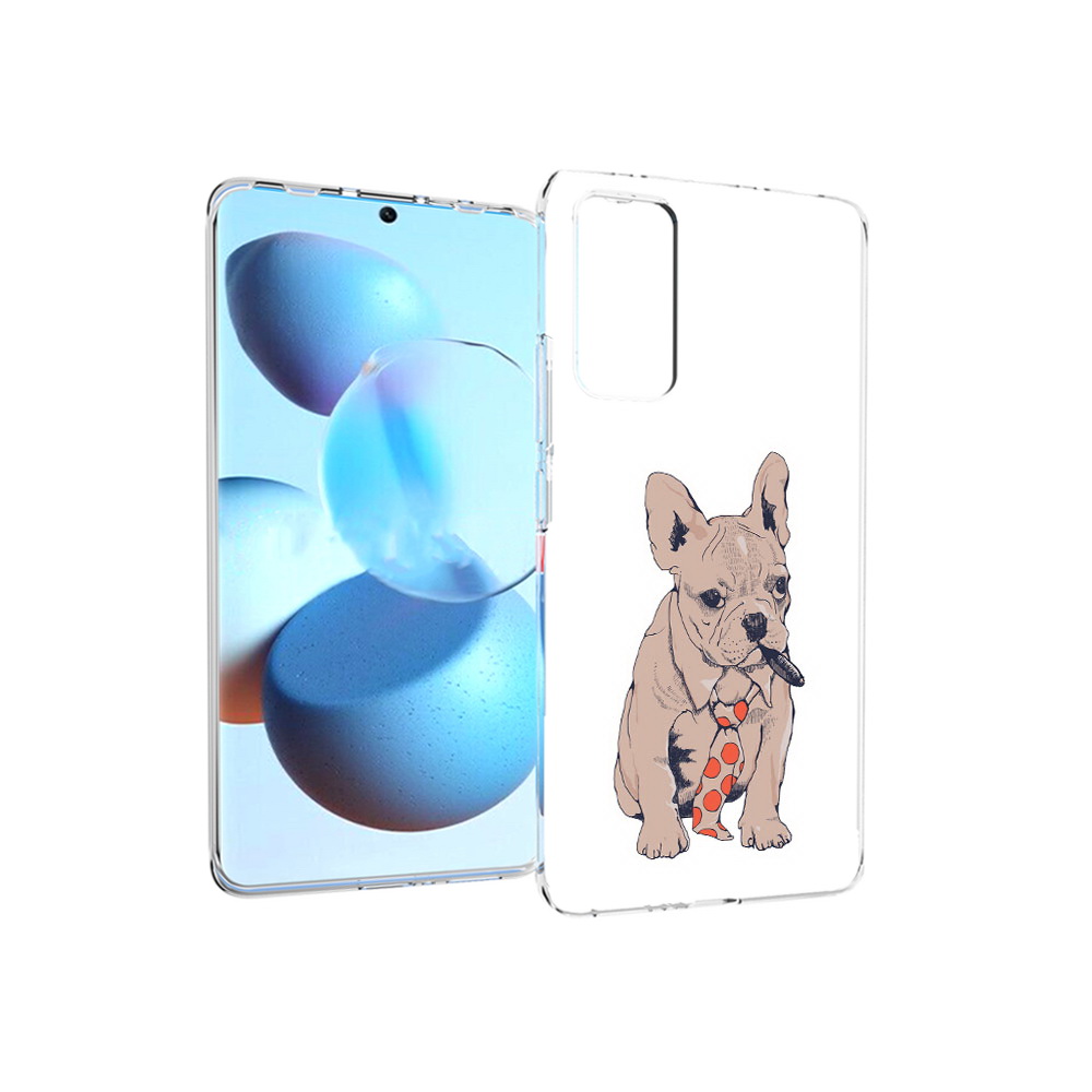 

Чехол MyPads Tocco для Xiaomi Mi Civi бульдог с сигарой (PT172370.274.250), Прозрачный, Tocco