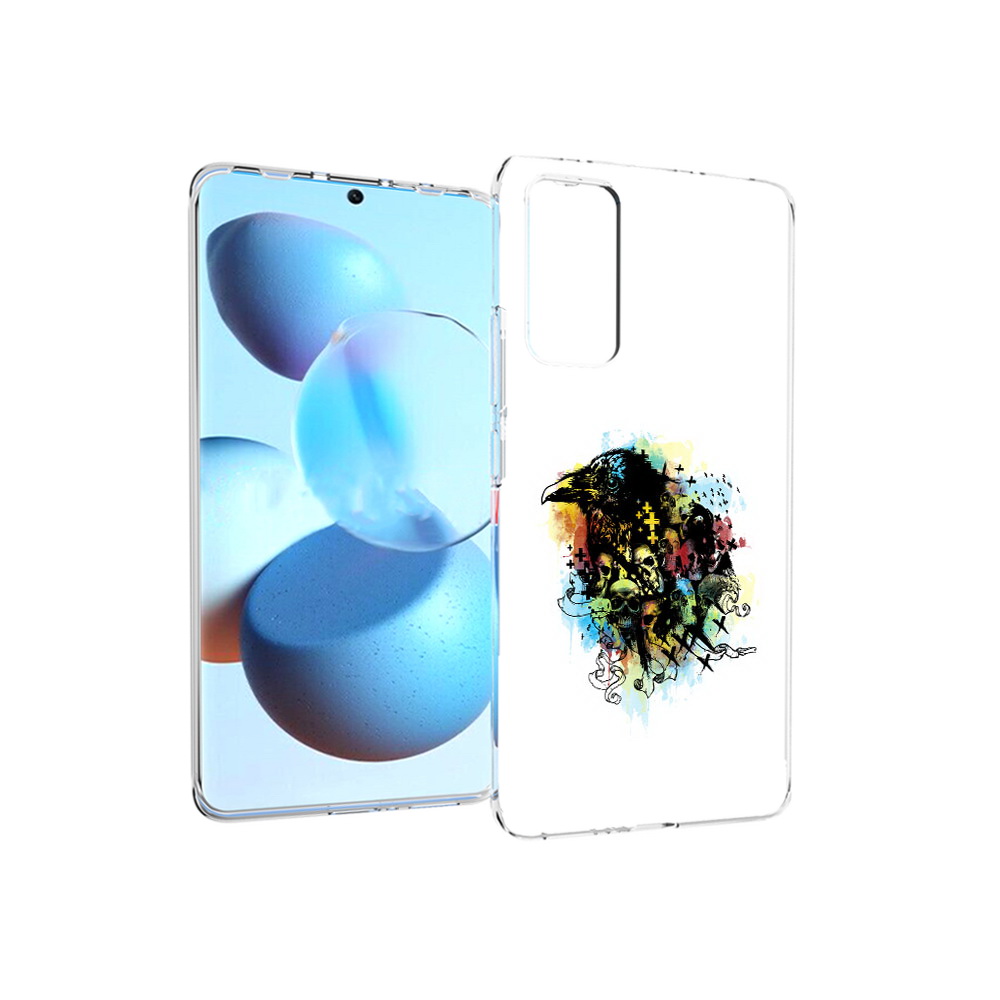 

Чехол MyPads Tocco для Xiaomi Mi Civi ворон и черепа (PT172370.274.273), Прозрачный, Tocco