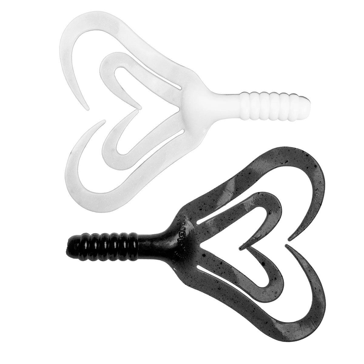 

Твистер несъедоб. Credo Four tail 3,35"/8,5 см Black & White 100шт. (HS-20-023-N) Helios