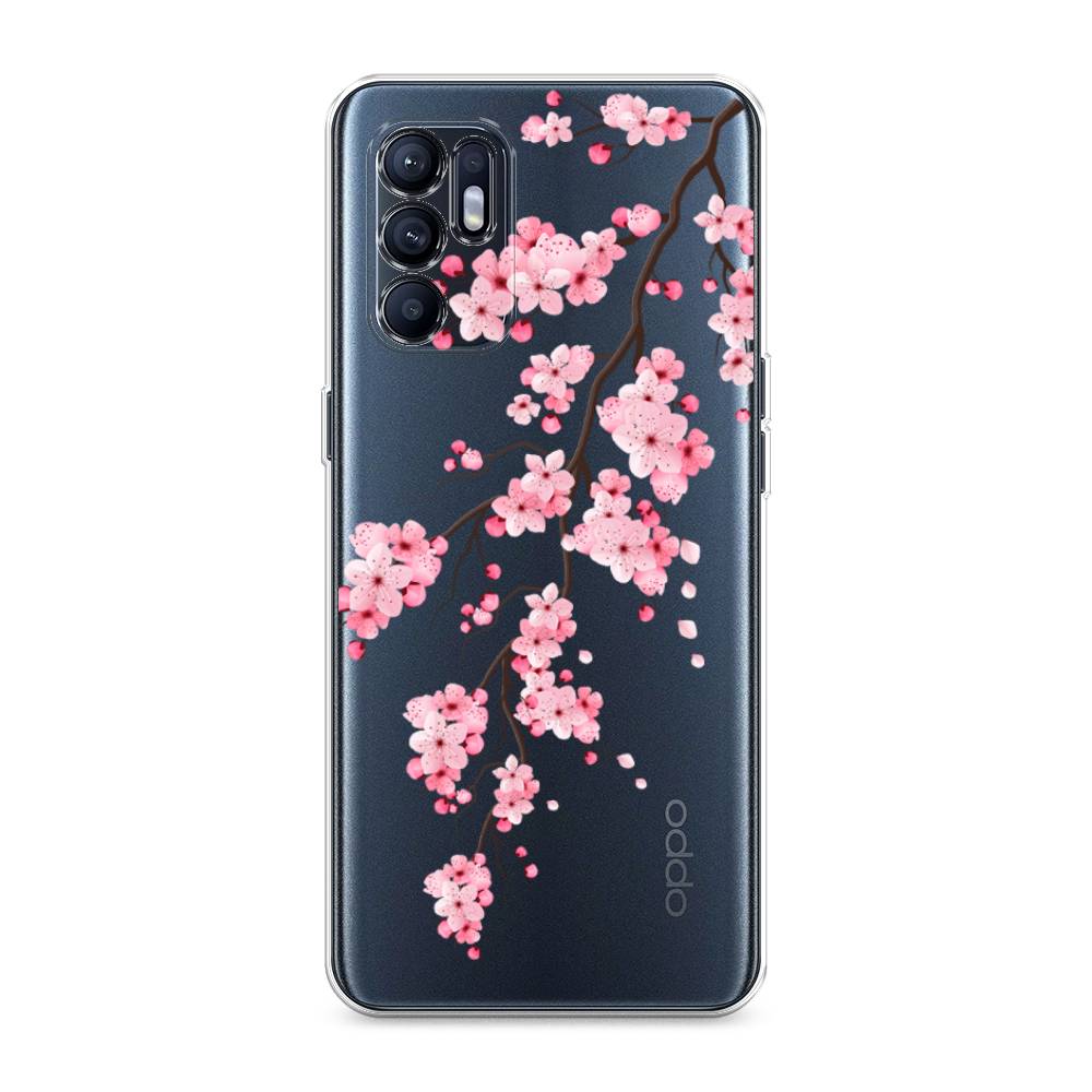 

Чехол Awog на Oppo Reno 6 "Розовая сакура", Розовый;коричневый, 257850-8