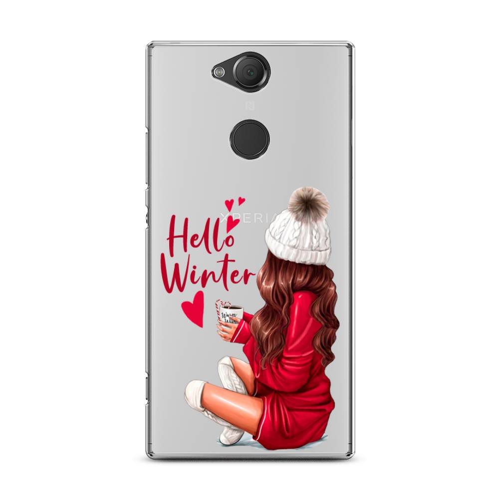 

Чехол на Sony Xperia XA2 Plus "Hello winter", Красный;белый;коричневый, 53550-5