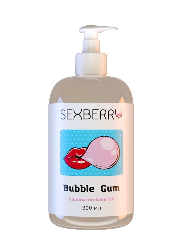 фото Интимная смазка sexberry с ароматом bubble gum, 300 мл smaska