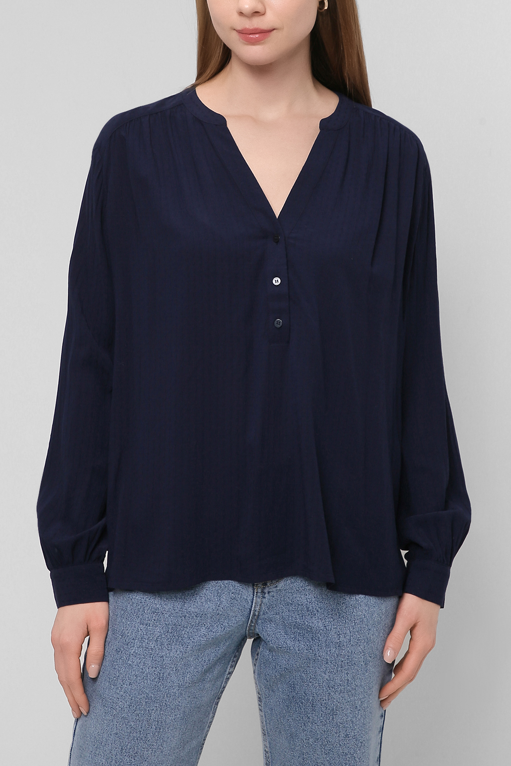 

Блуза женская Esprit 022EE1F310 синяя XS, 022EE1F310