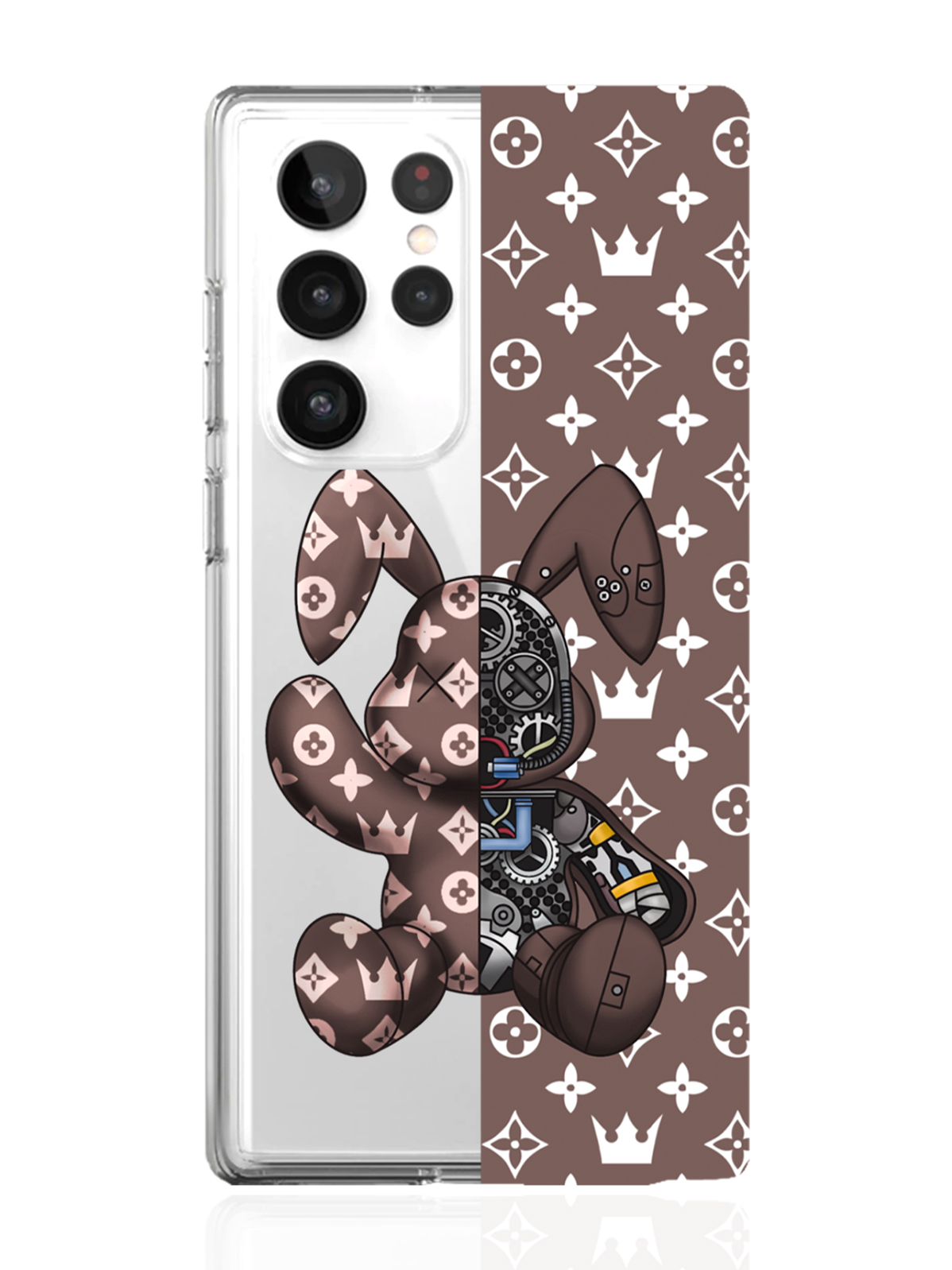 

Чехол MustHaveCase для Samsung Galaxy S22 Ultra Bunny Коричневый прозрачный, Прозрачный;коричневый;белый, Samsung Galaxy S22 Ultra Bunny Коричневый