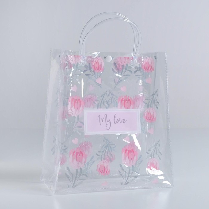 

Пакет пластиковый «My love», 23 х 27 х 11,5 см, Коллекция упаковки "Нежные цветы"