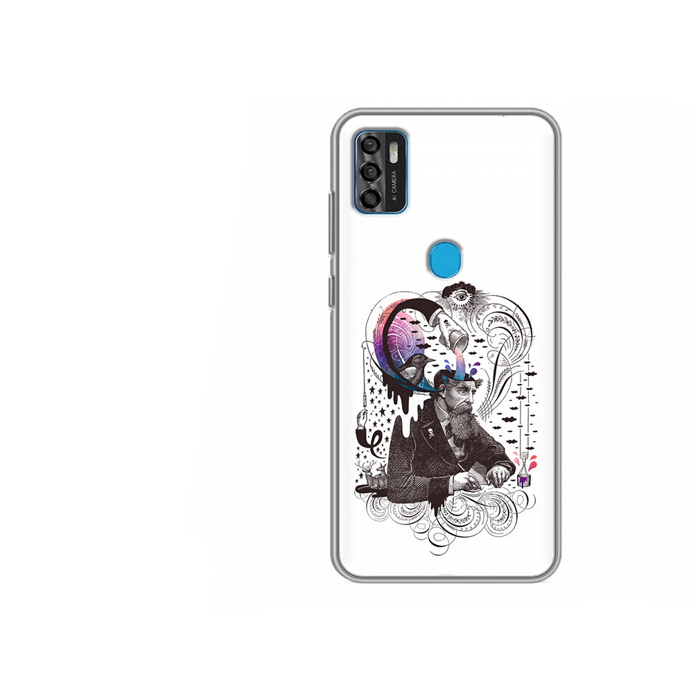 Чехол MyPads Tocco для ZTE Blade A7s 2020 абстракция думающий мужчина (PT158171.472.210)