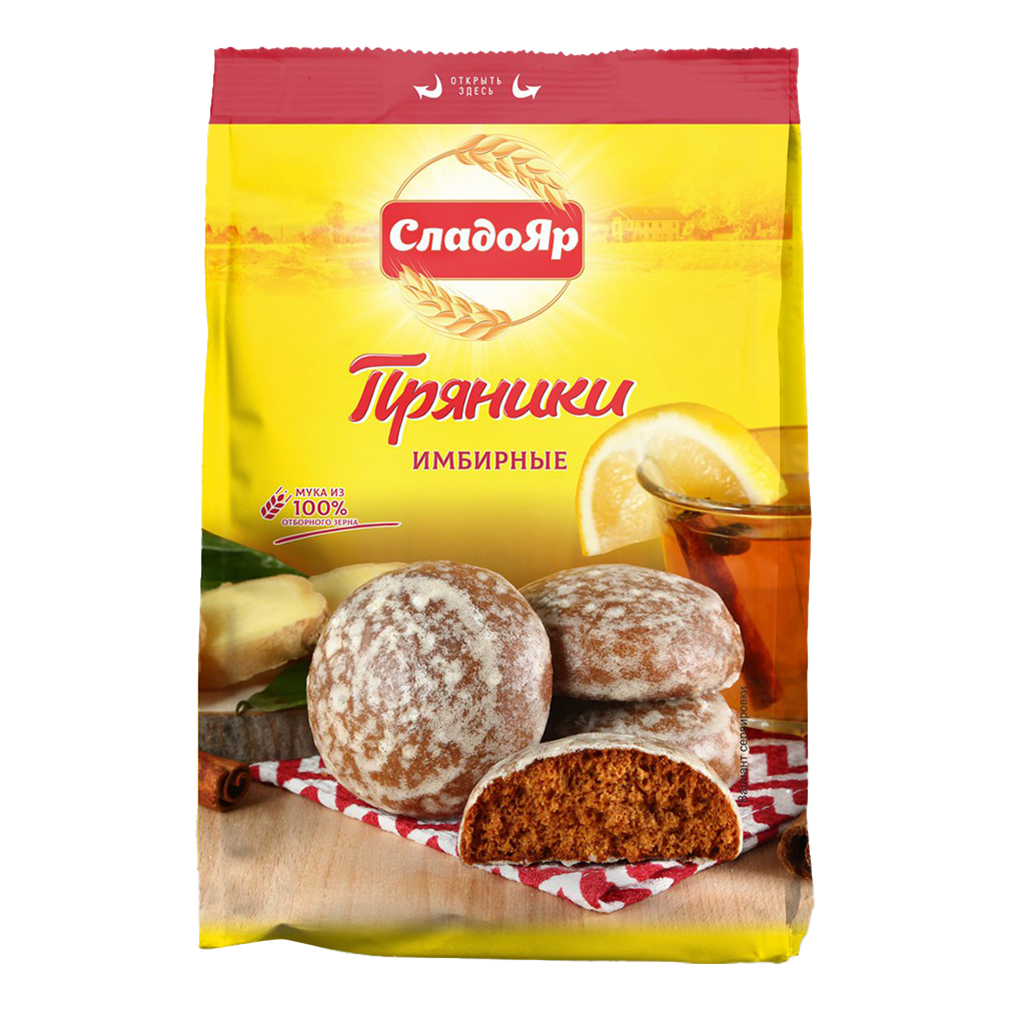 Пряники СладоЯр имбирные 350 г 110₽