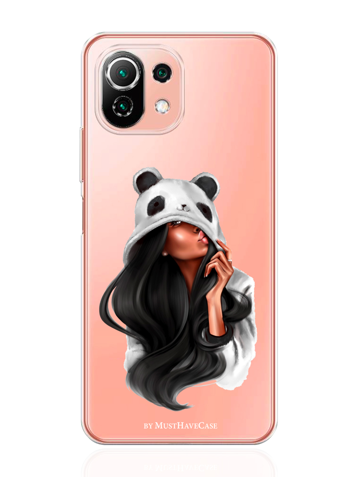 

Чехол MustHaveCase для Xiaomi Mi 11 Lite Панда прозрачный, Прозрачный;белый;черный, Xiaomi Mi 11 Lite Panda Girl/ Панда