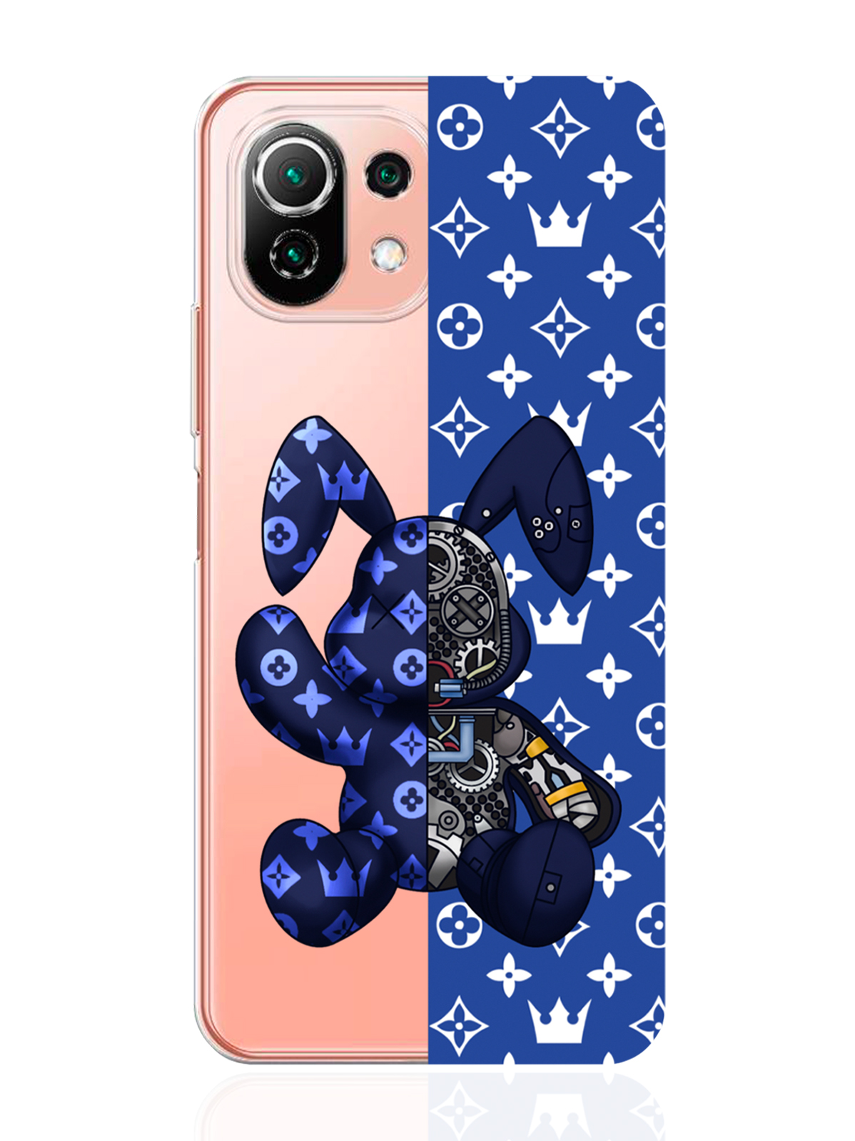 

Чехол MustHaveCase для Xiaomi Mi 11 Lite Bunny Синий прозрачный, Прозрачный;синий;белый, Xiaomi Mi 11 Lite Bunny Синий