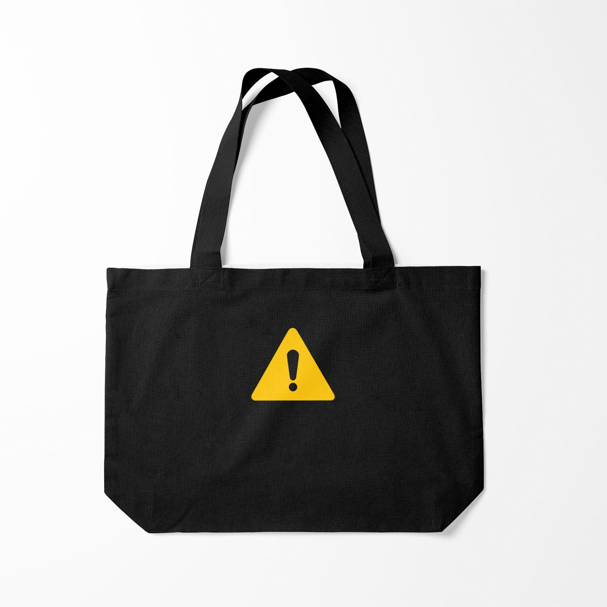 

Сумка шoппер унисекс Burnettie знак опасность внимание важно, черный, знак опасность внимание важно