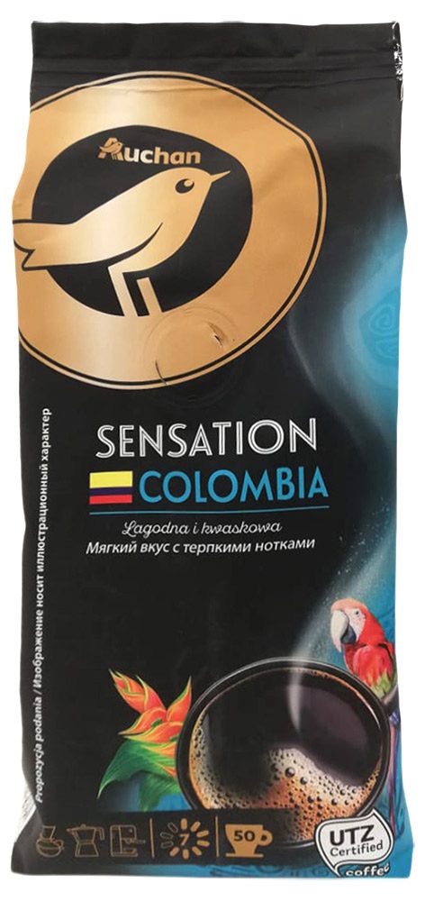 

Кофе АШАН Красная птица Sensation Colombia молотый 250 г