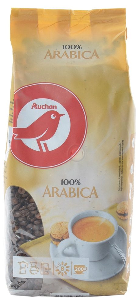 

Кофе АШАН Красная птица Arabica в зернах 1 кг