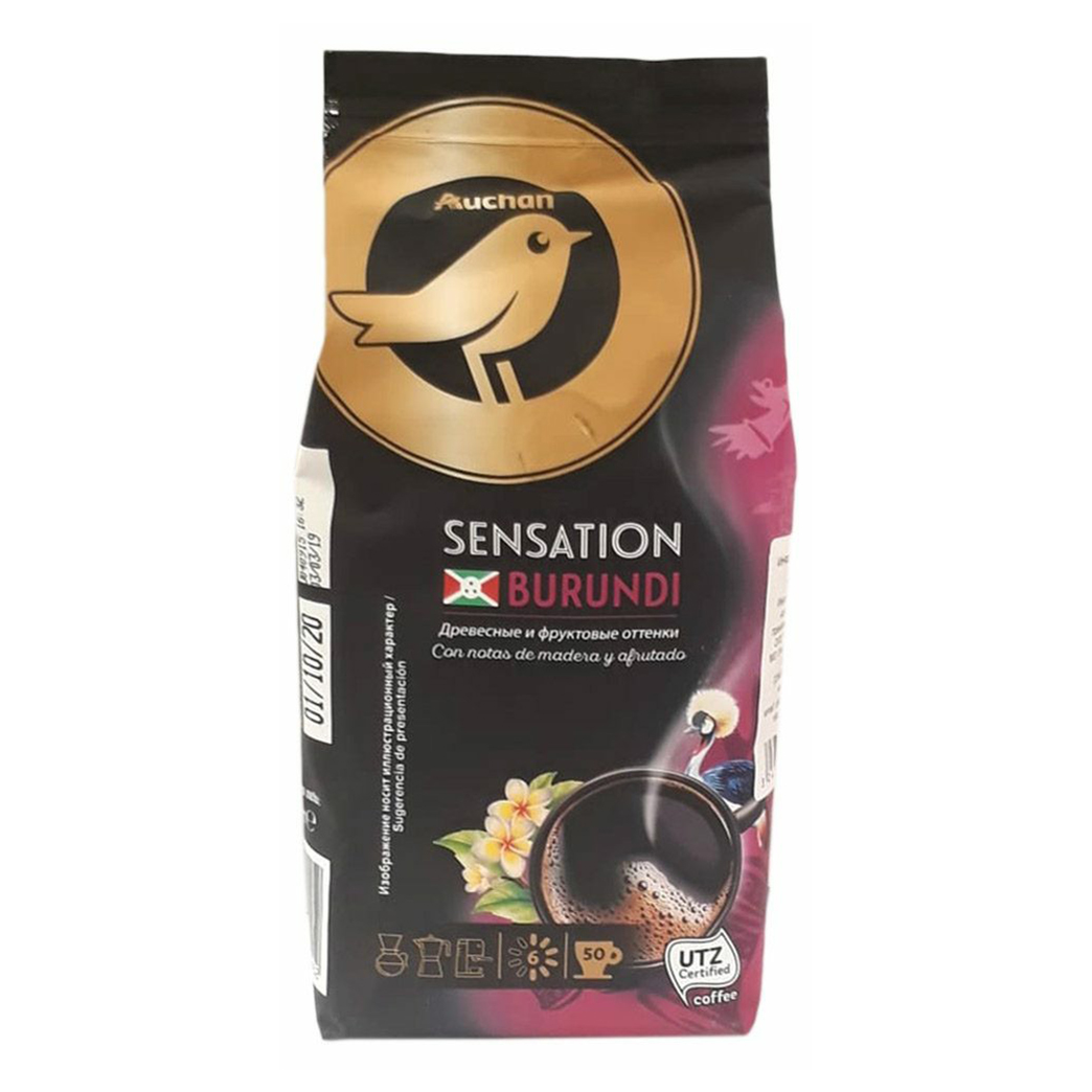

Кофе АШАН Красная птица Sensation Burundi молотый 250 г
