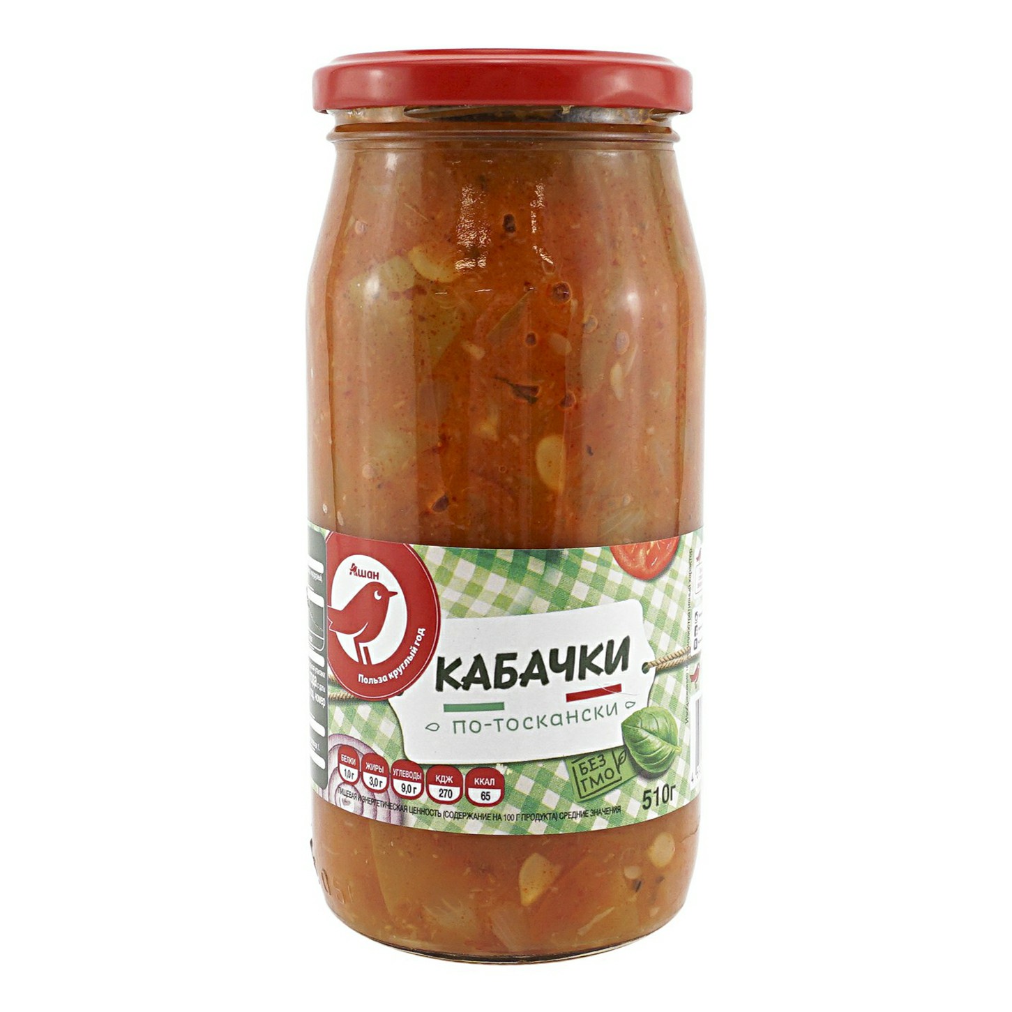 

Кабачки АШАН Красная птица по-тоскански 510 г