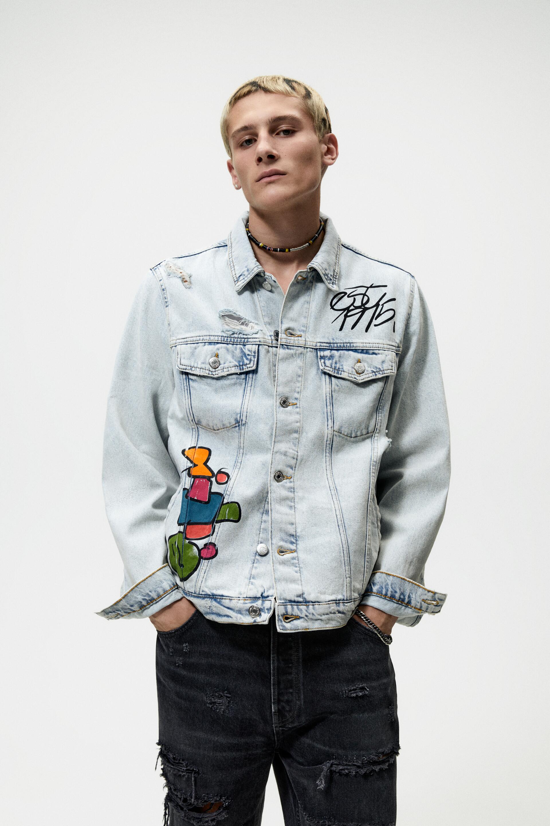 

Джинсовая куртка мужская ZARA 01466305 синяя S (доставка из-за рубежа), 01466305
