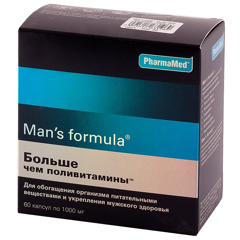 Купить PharmaMed Man's Formula Больше чем поливитамины капсулы 60 шт.