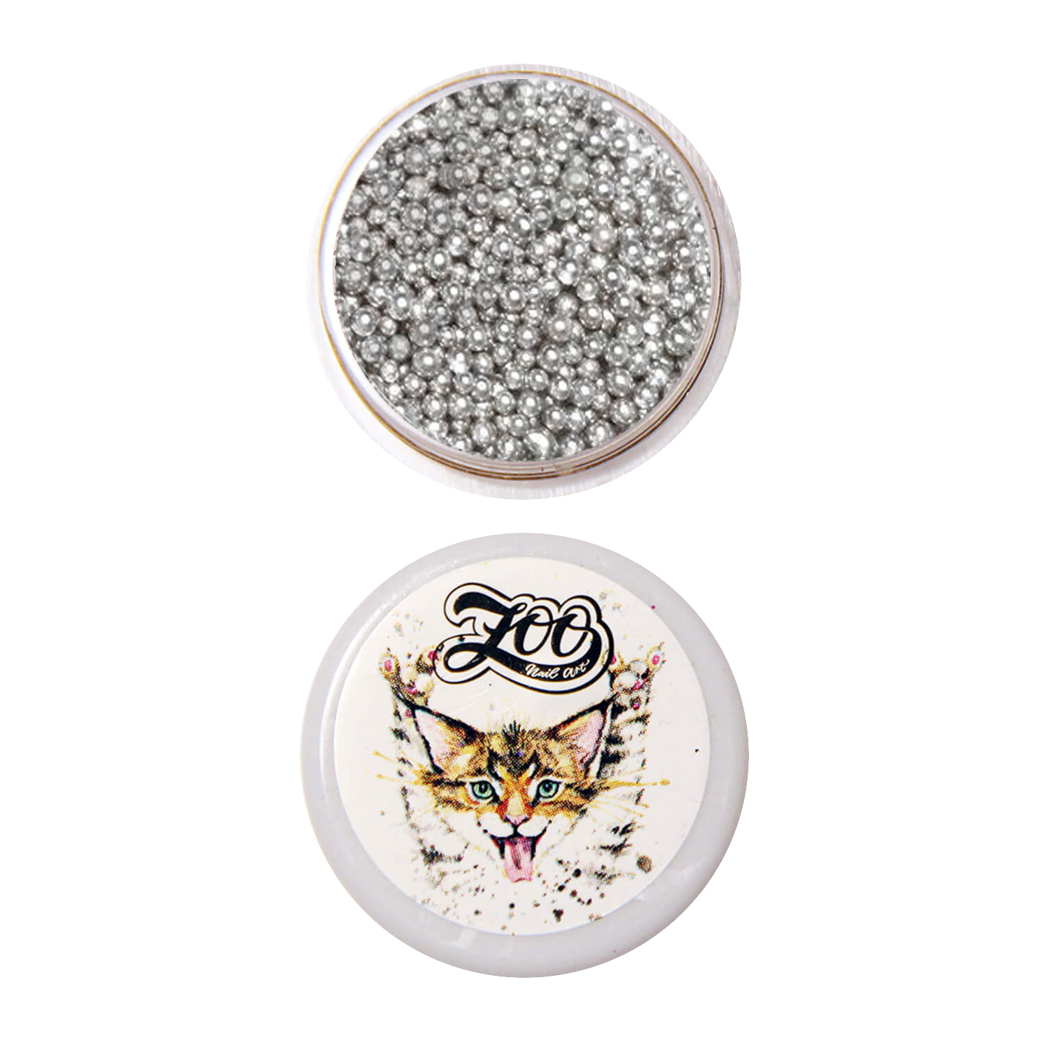 

Бульонки металлические Zoo Nail Art серебро 1 мм
