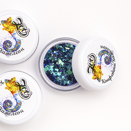 

Конфетти Zoo Nail Art «Хамелеон» №1528 синий