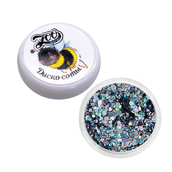 

Шестигранники микс Zoo Nail Art «Диско соты» №1343