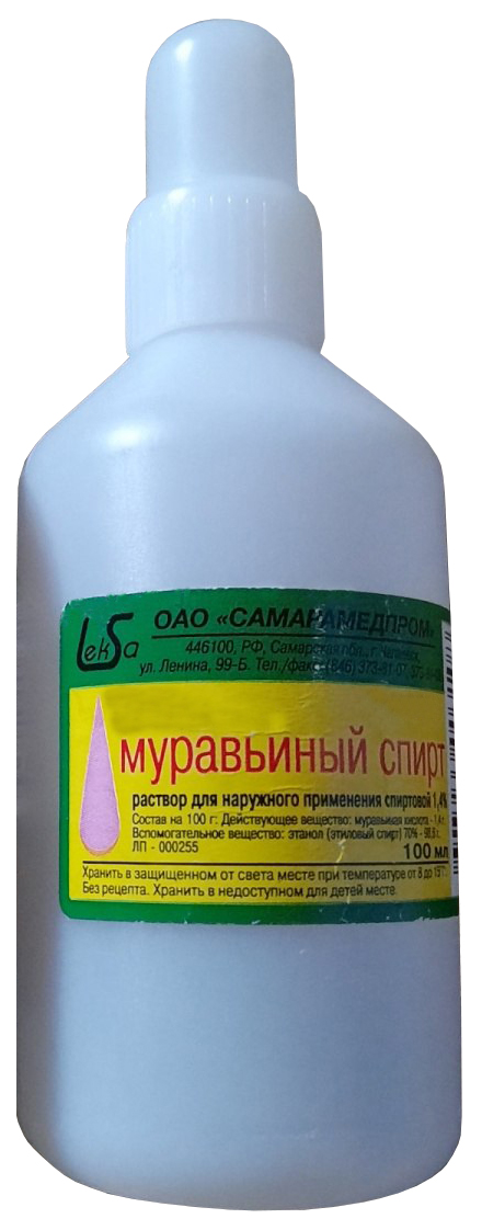 Купить Муравьиный спирт раствор д/наруж спирт 1, 4% 100мл, Самарамедпром