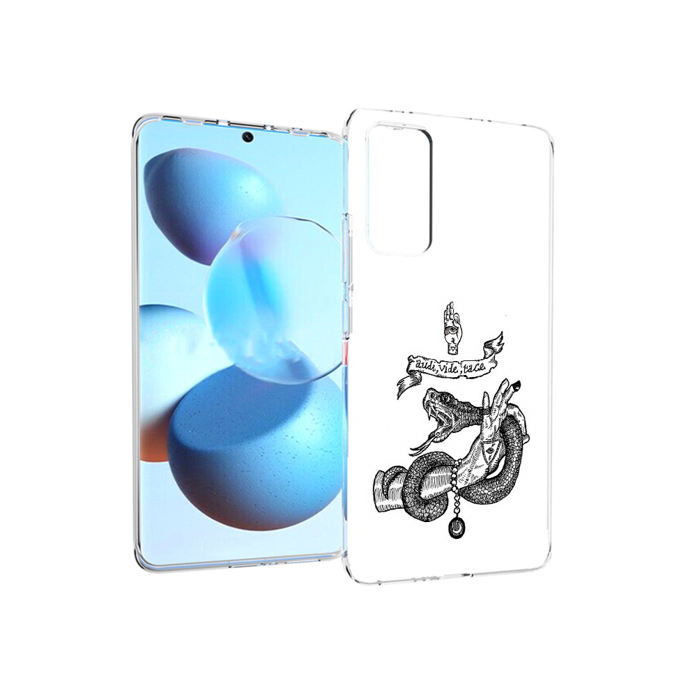 

Чехол MyPads Tocco для Xiaomi Mi Civi змея на руке рисунок (PT172370.274.366), Прозрачный, Tocco