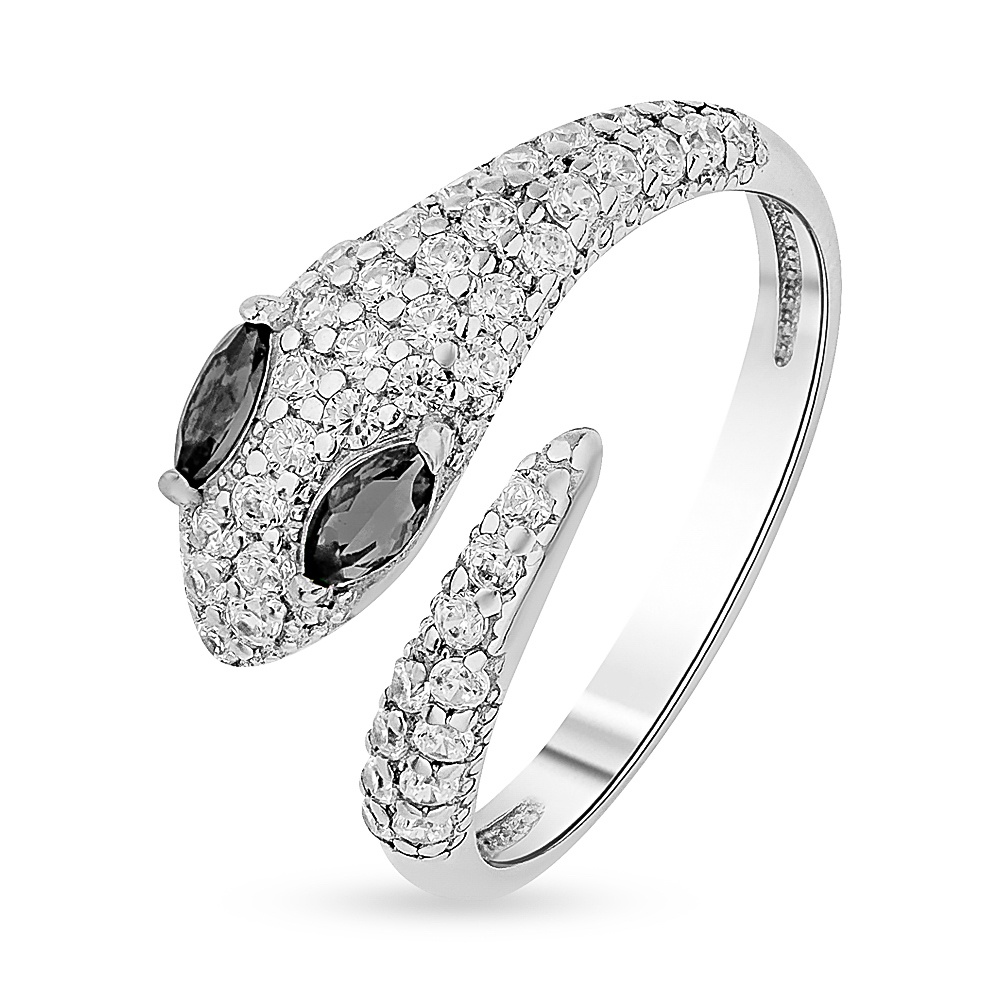 

Кольцо из серебра р.  585Gold 701012811, кварц\фианит, 701012811