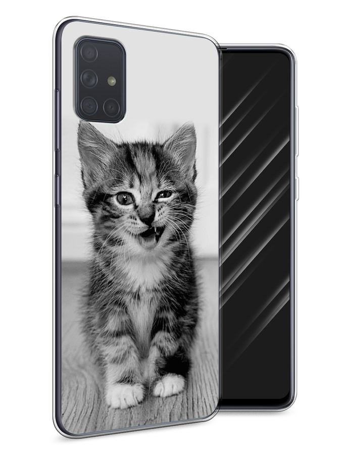 

Чехол Awog на Samsung Galaxy A71 "Подмигивающий котенок", Разноцветный, 29050-1