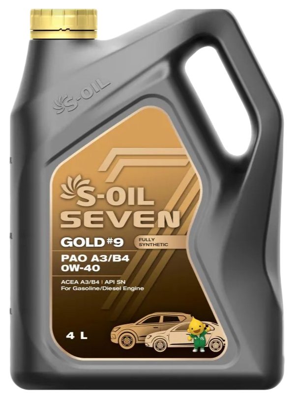 фото S-oil 7 gold#9 c2-16 sn/cf 0w-30 4л.синтетика s-oil арт.e108629