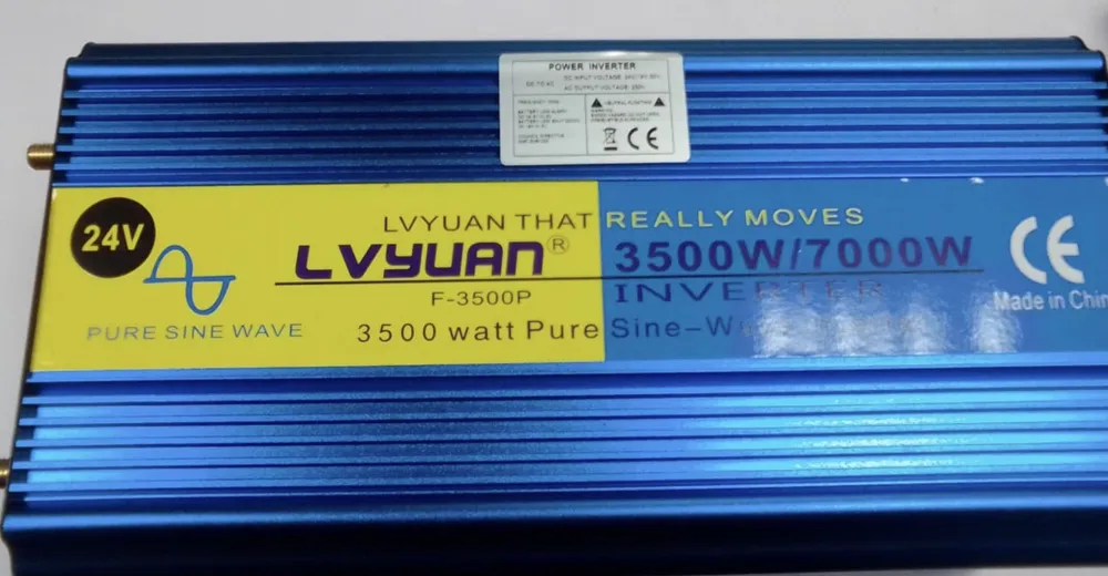

Автомобильный инвертор 7000 Вт 24В-220В Lvyuan. Чистая синусоида