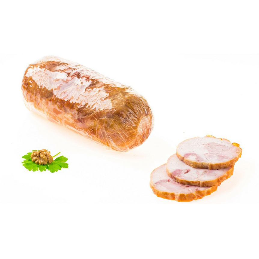 

Рулет из мяса птицы Рефтинская ПФ Узорчатый варено-копченый 1 кг