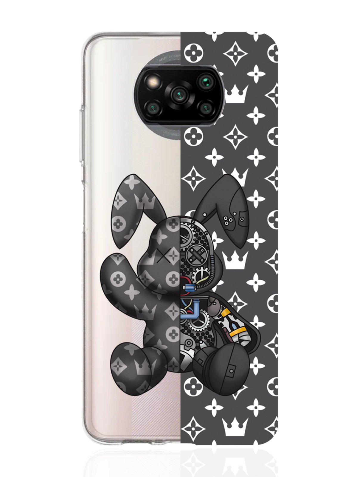 

Чехол MustHaveCase для Xiaomi Poco X3 Bunny Серый прозрачный, Прозрачный;серый;белый, Xiaomi Poco X3 Bunny Серый