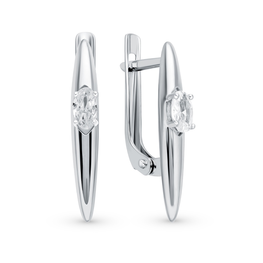 

Серьги из серебра 585Gold 702010925, фианит, 702010925