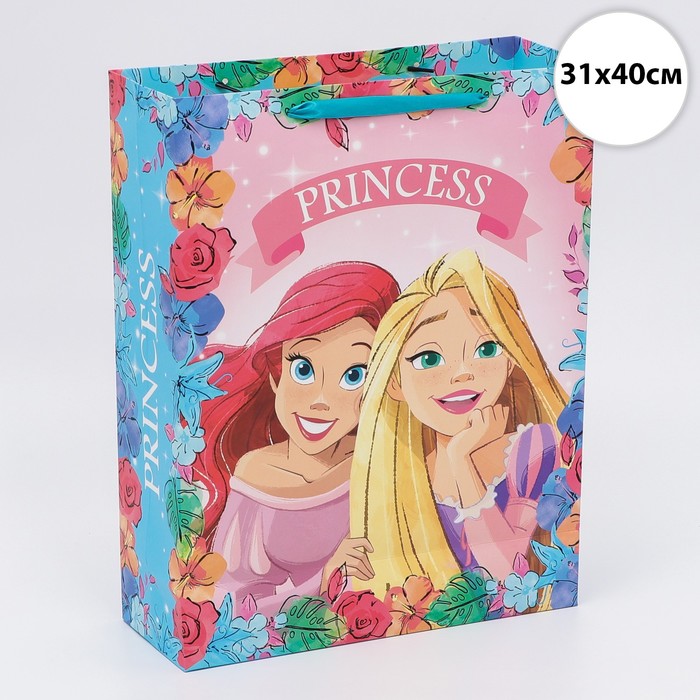 

Пакет Disney подарочный Princess Принцессы 31х40х11,5 см, Разноцветный, Принцессы