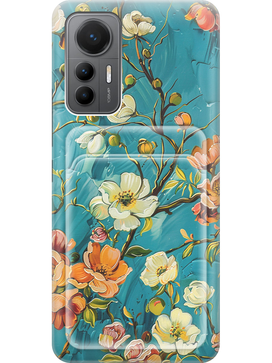 

Силиконовый чехол на Xiaomi 12 Lite с принтом с карманом для карты прозрачный 815523, Прозрачный;белый;голубой, 740133323