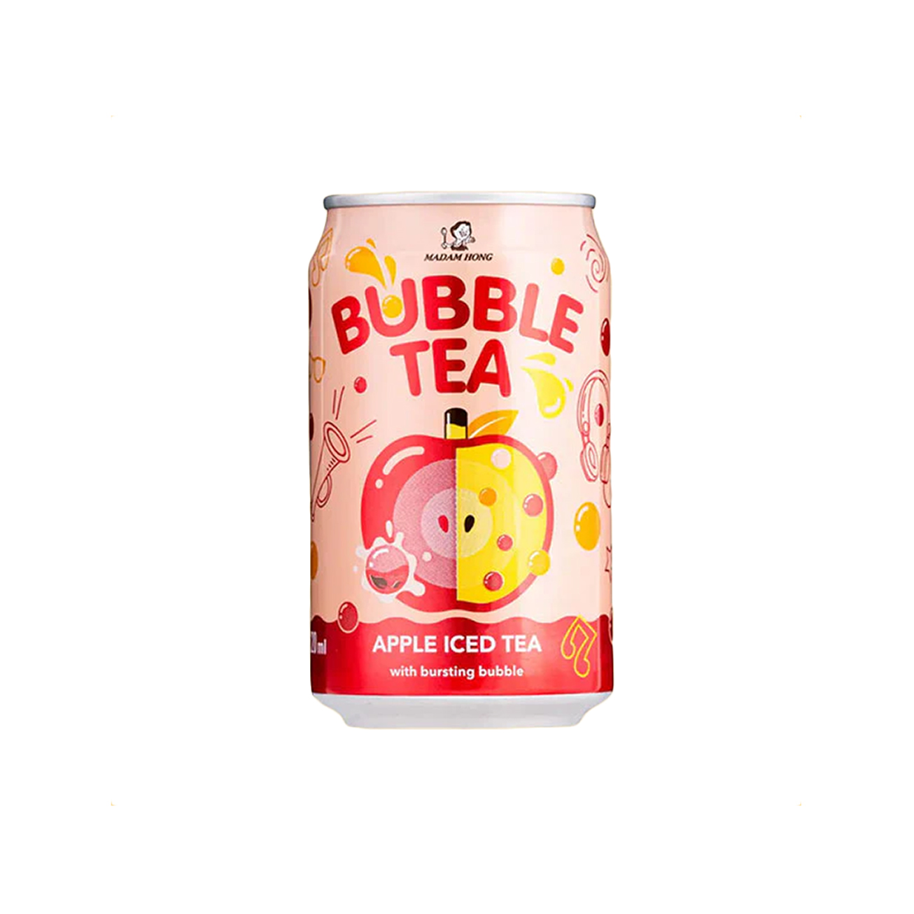 Холодный зеленый Bubble чай Madam Hong со вкусом яблока, 320 мл 2 шт