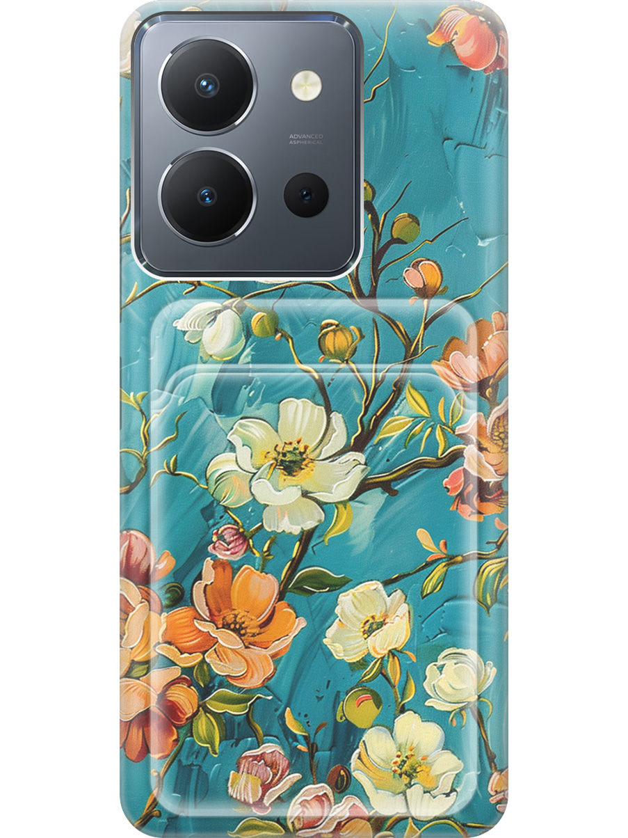 

Силиконовый чехол на Vivo Y36 с принтом с карманом для карты прозрачный 815540, Прозрачный;белый;голубой, 772628423