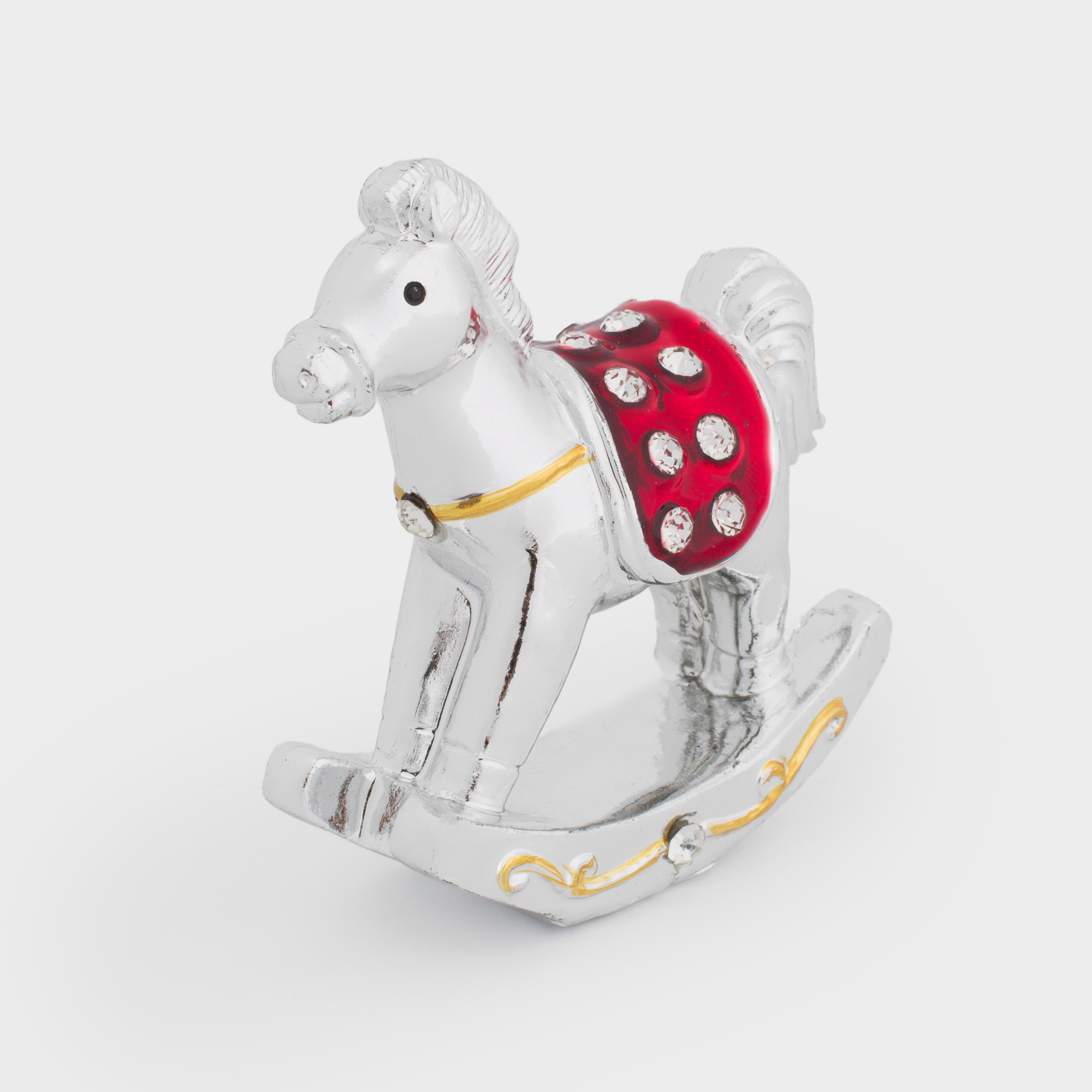 

Статуэтка, 7 см, полирезин, серебристо-красная, Лошадка, Antique horse, Серебристый