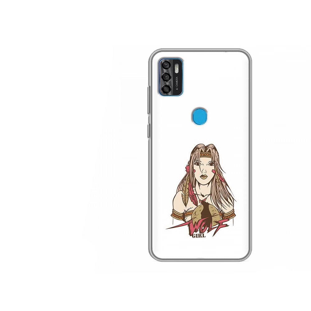 

Чехол MyPads Tocco для ZTE Blade A7s 2020 девушка волк (PT158171.472.306), Tocco