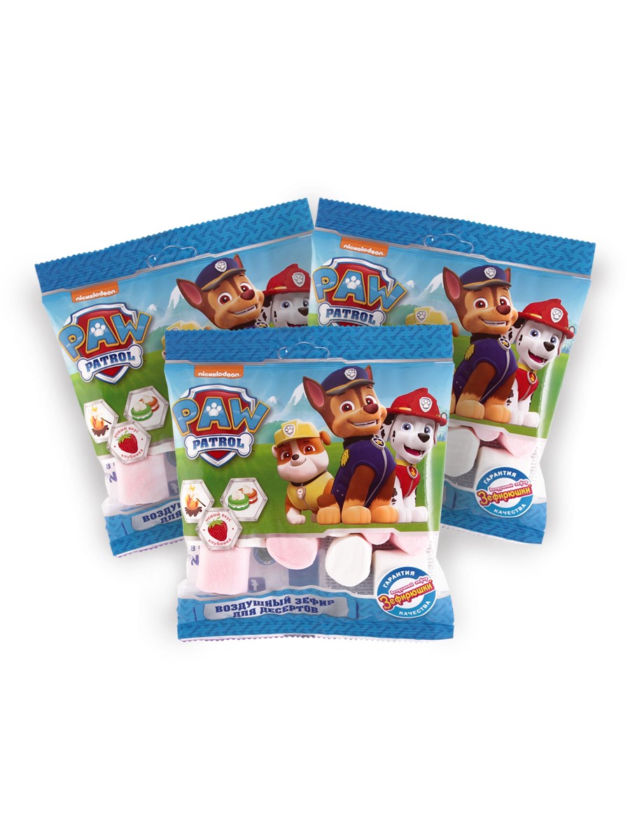 Маршмеллоу Зефирюшки PAW PATROL воздушный зефир для десертов, 80 г (3 шт.)