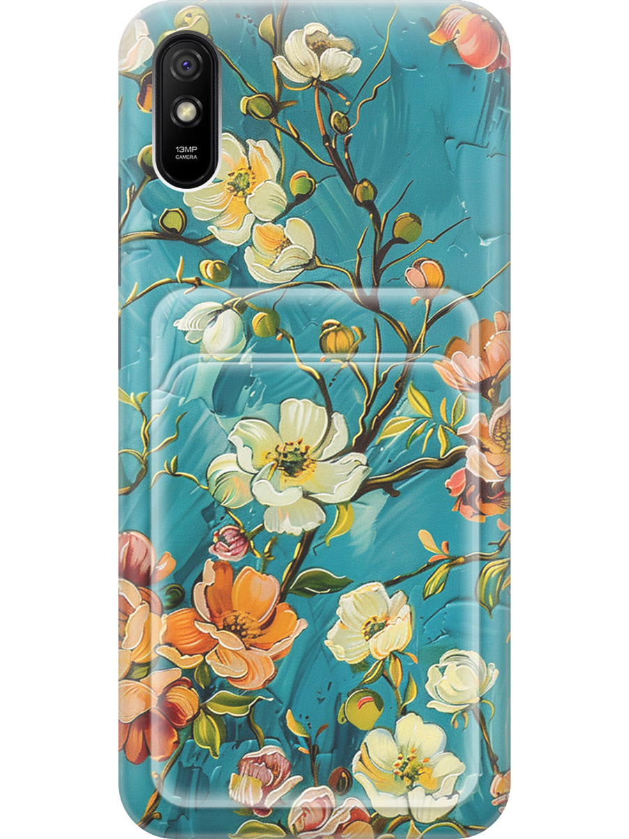 

Силиконовый чехол на Xiaomi Redmi 9A с принтом с карманом для карты прозрачный 815563, Прозрачный;белый;голубой, 723276923