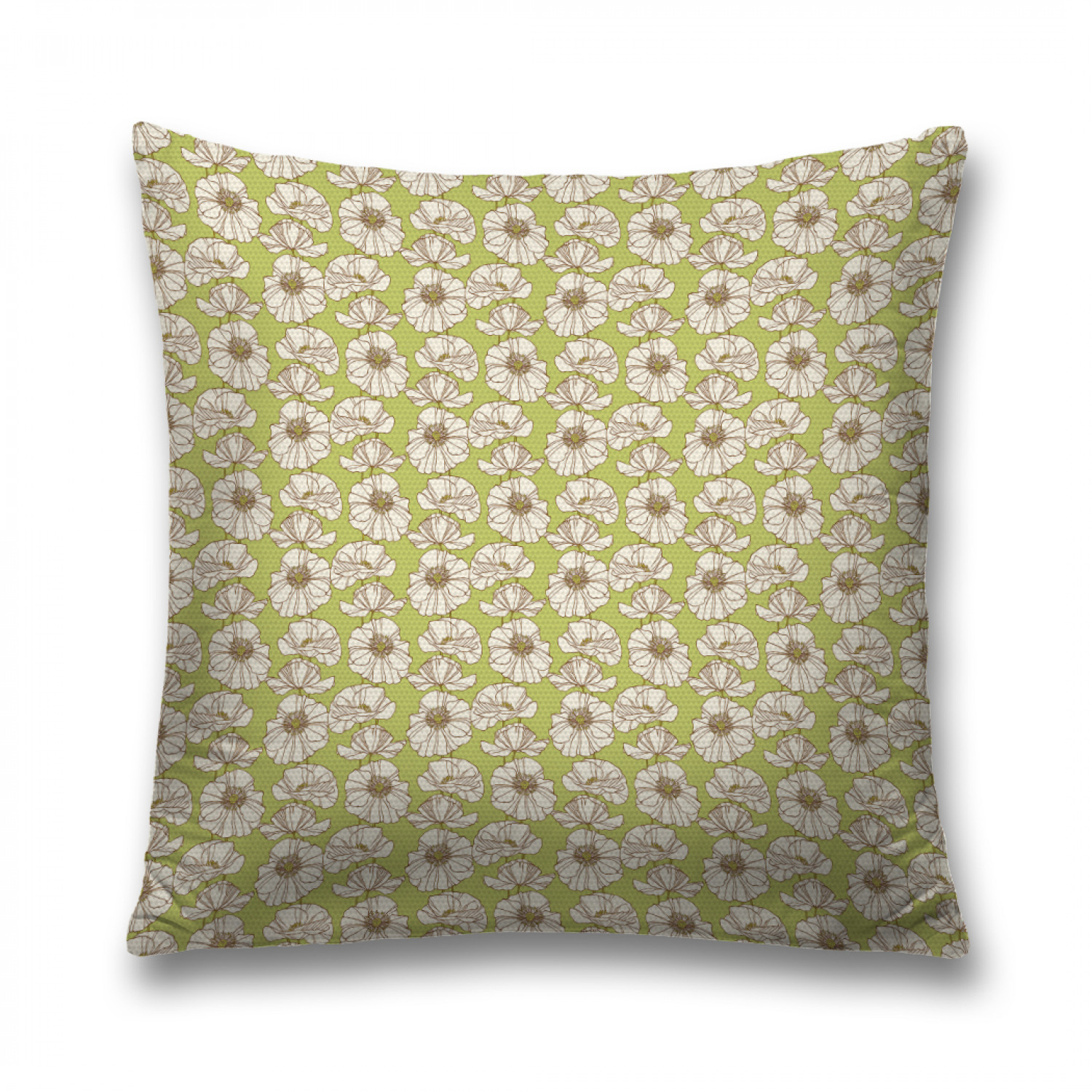 

Наволочка декоративная JoyArty "Контур маков" на молнии, 45x45 см, Зеленый, Контур маков